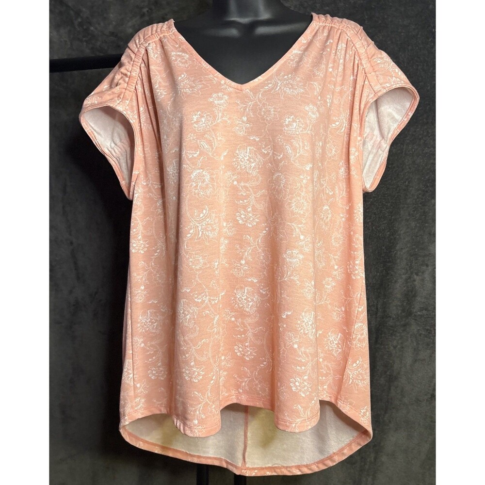 Wonderly Women's XL Pale Peack Babydoll Blouse NWT - Picture 2 of 13